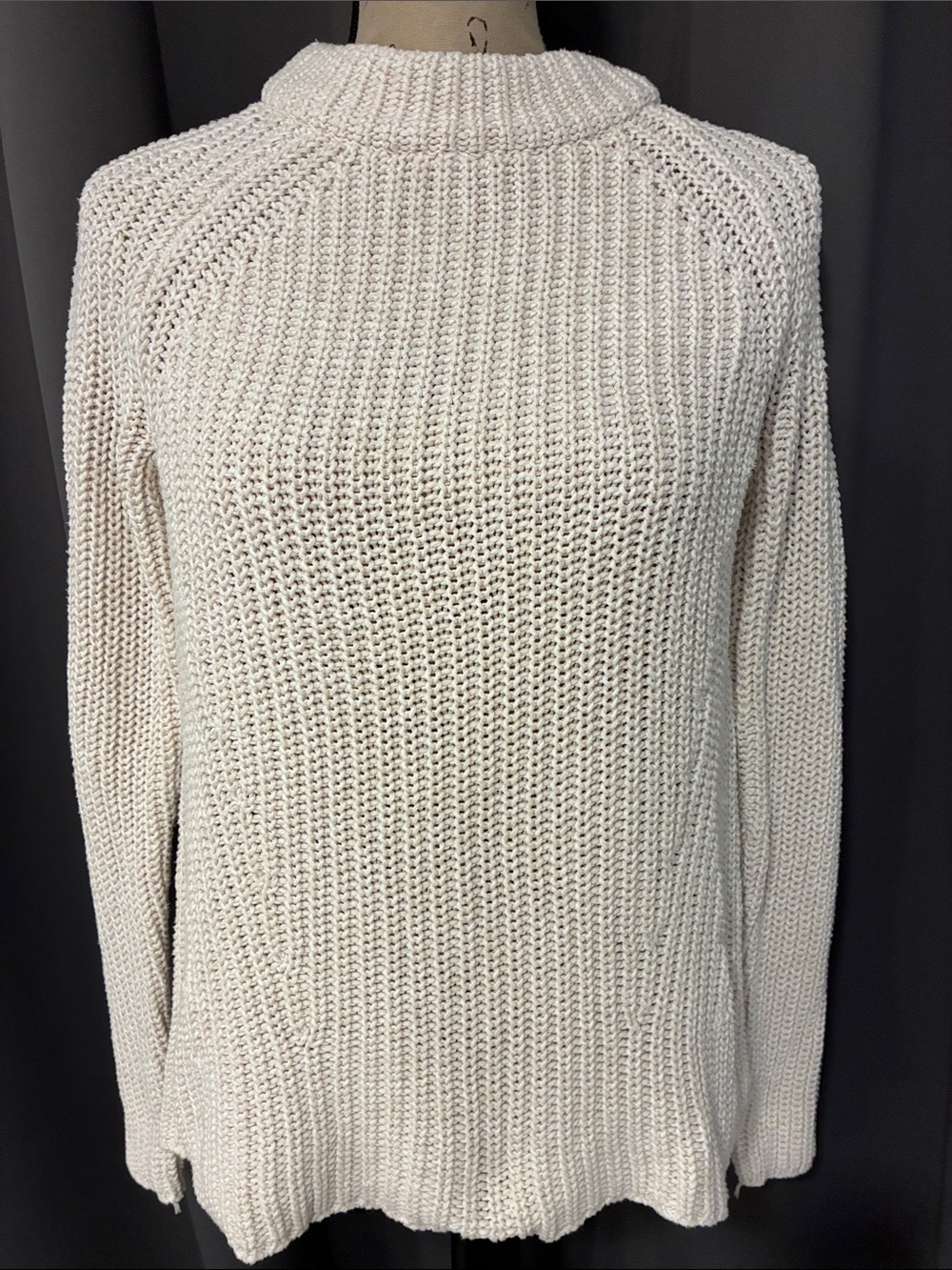 Goodthreads Cream Chunky Mock Neck Sweater